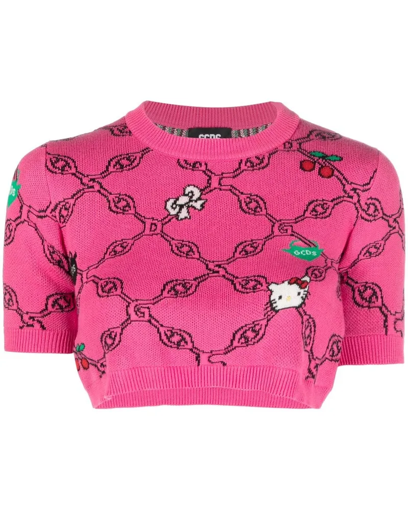GCDS Oberteil mit Cartoon-Print - Rosa Rosa