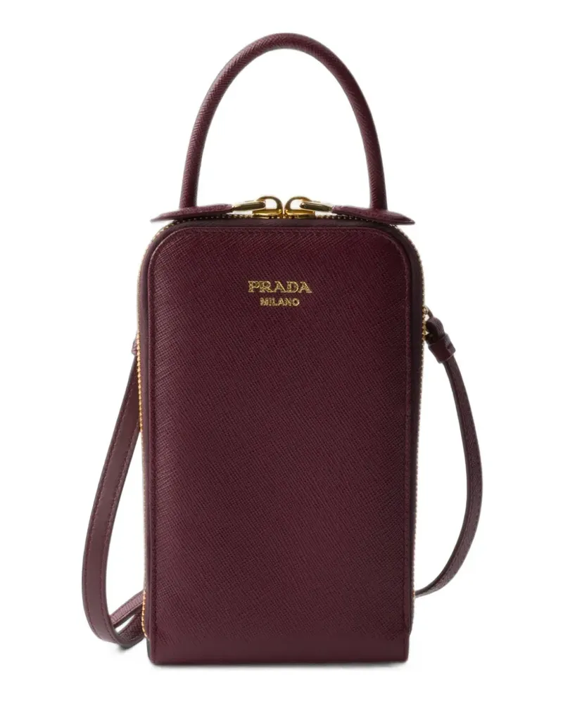 Prada Mini-Tasche aus Saffiano-Leder - Rot Rot