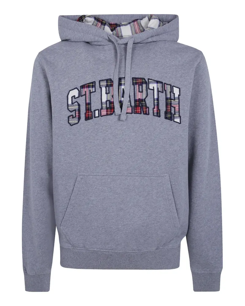 MC2 Saint Barth Tribeca Hoodie mit Schottenkaro und Logo-Stickerei - Grau Grau