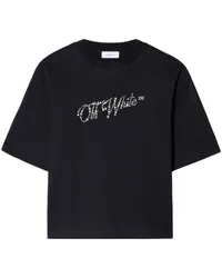 OFF-WHITE T-Shirt mit Logo-Verzierung Schwarz