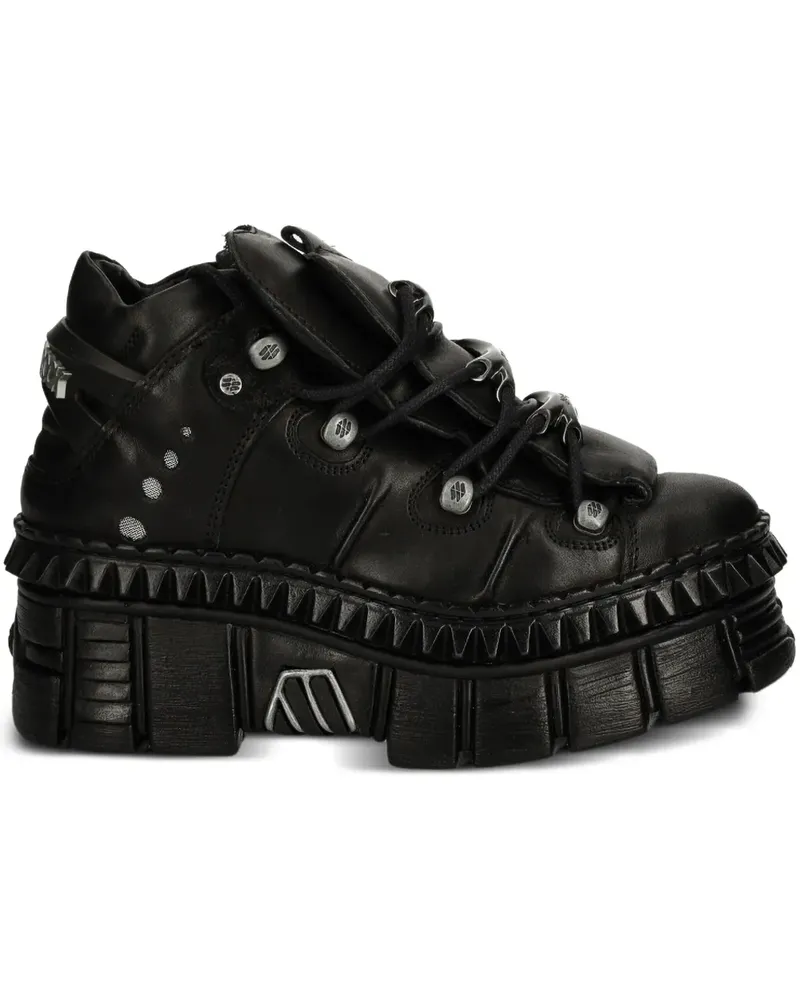 New Rock M-WALL106-S13 Plateau-Sneakers - Schwarz Schwarz
