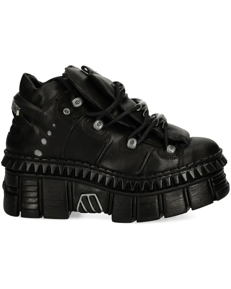 New Rock M-WALL106-S13 Plateau-Sneakers - Schwarz Schwarz