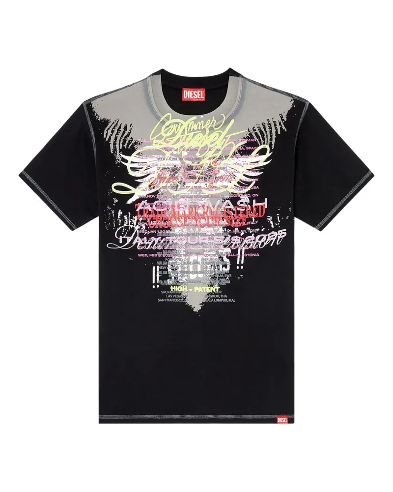 Diesel Remaster Capsule T-Normac-1 T-Shirt - Schwarz Schwarz