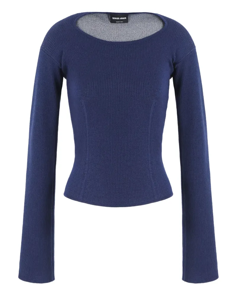 Giorgio Armani Langärmeliger Pullover - Blau Blau