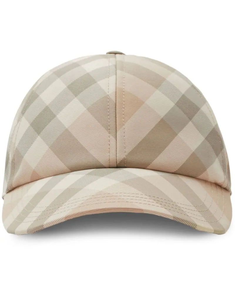 Burberry Karierte Baseballkappe mit Ösendetail - Braun Braun