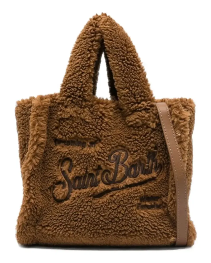 MC2 Saint Barth logo-embroidered fleece tote bag - Braun Braun
