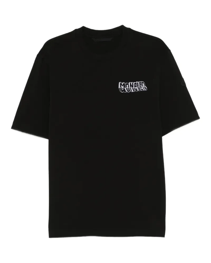 Moncler logo T-shirt - Schwarz Schwarz