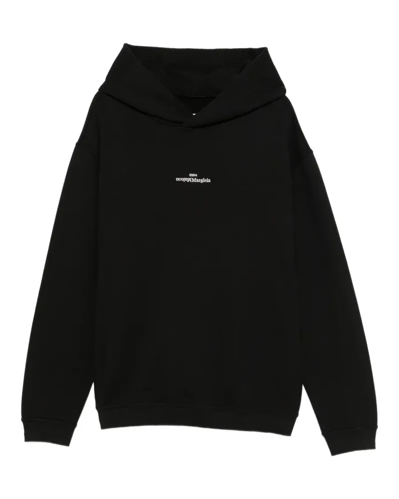 Maison Margiela Hoodie mit Logo-Stickerei - Schwarz Schwarz