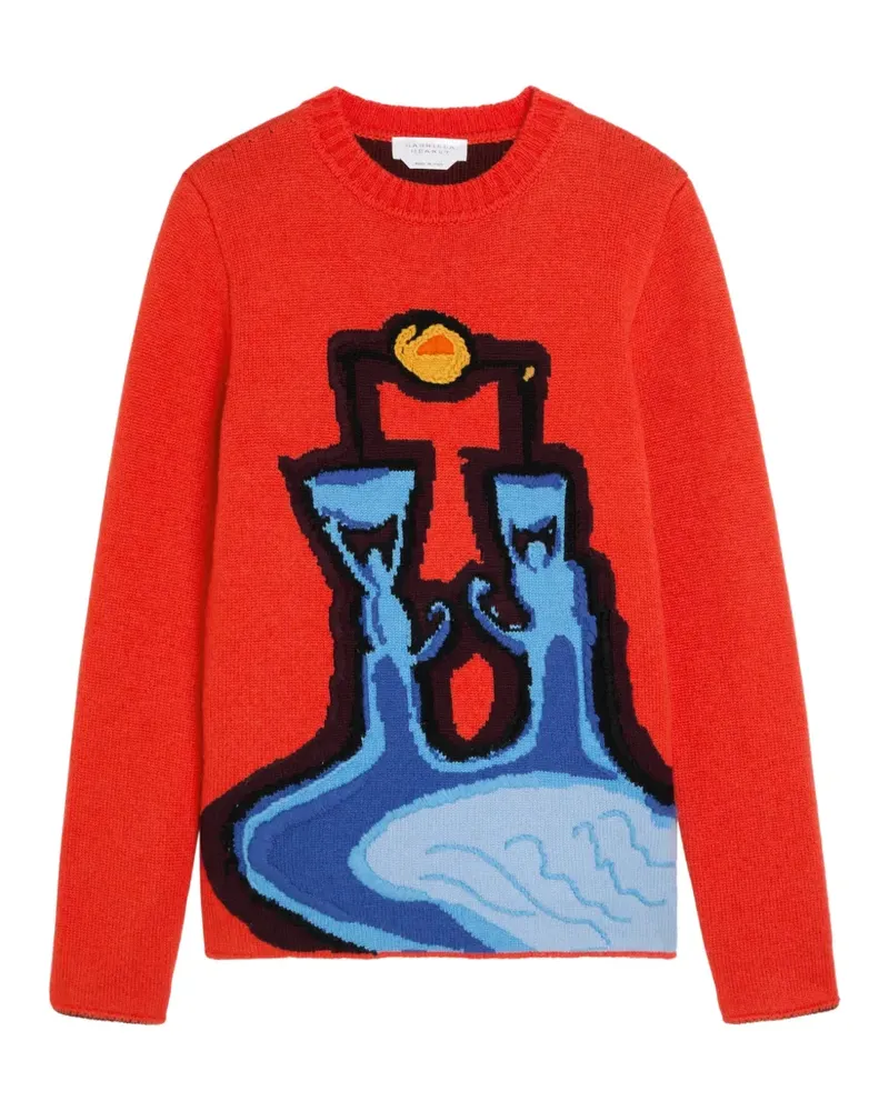 Gabriela Hearst Avichai intarsia-knit sweater - Rot Rot