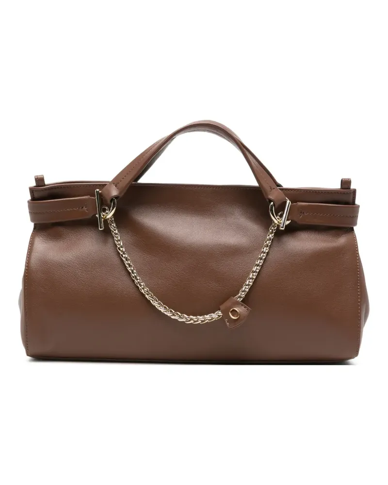 Orciani Schultertasche mit Kettendetail - Braun Braun