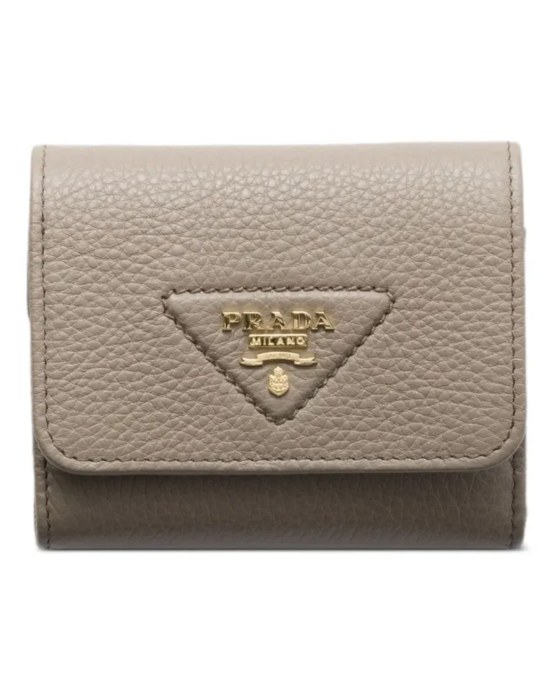 Prada Kleines Portemonnaie mit Logo - Grau Grau