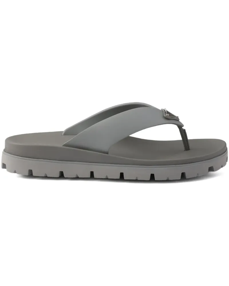 Prada Flip-Flops aus Gummi - Grau Grau