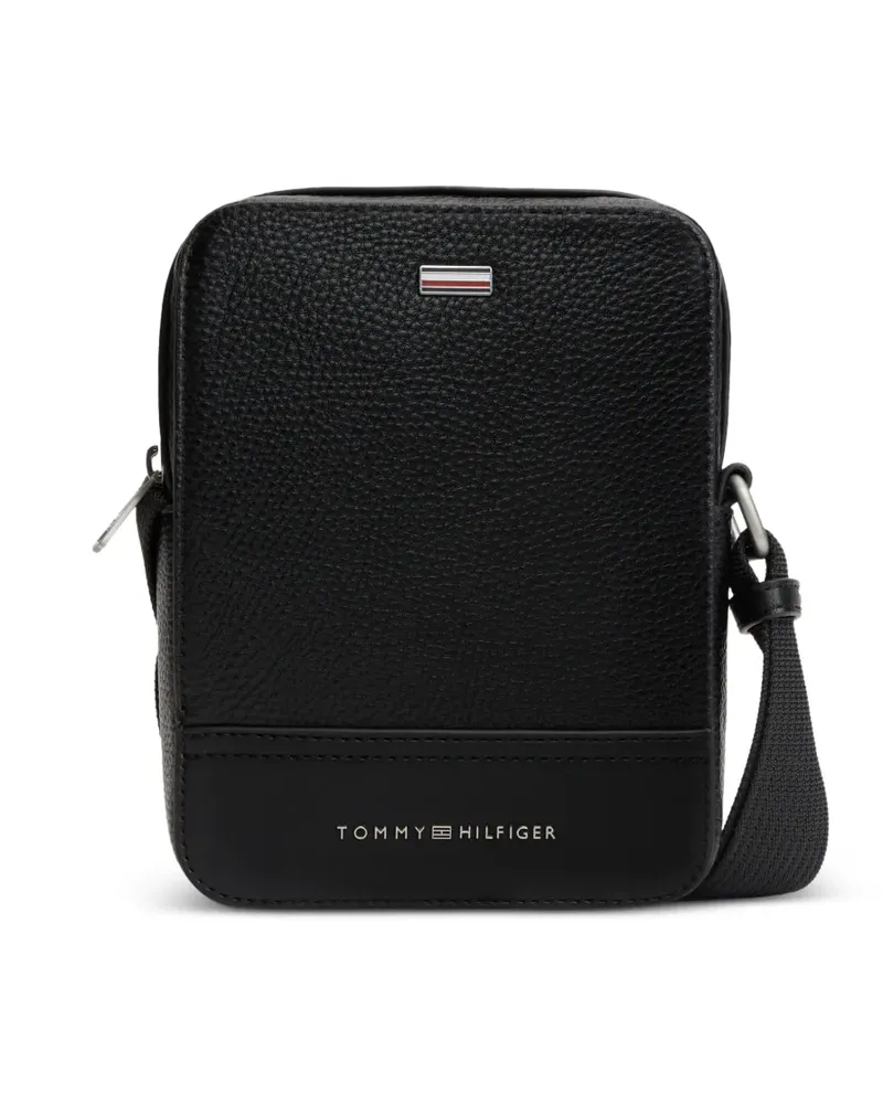 Tommy Hilfiger Schultertasche aus Leder - Schwarz Schwarz