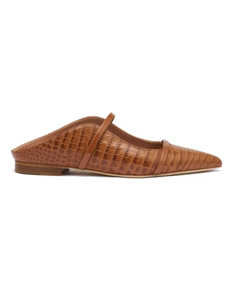 Malone Souliers Maureen Mules mit Kroko-Prägung - Braun Braun