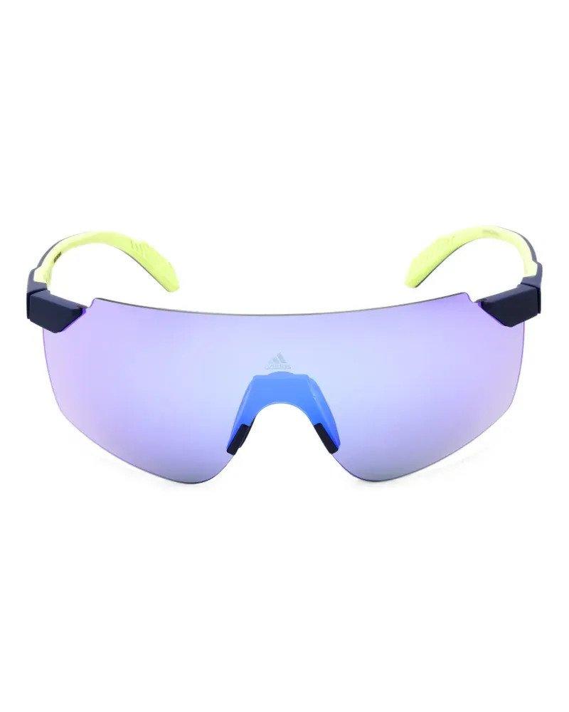 adidas Sonnenbrille mit Shield-Gestell - Blau Blau
