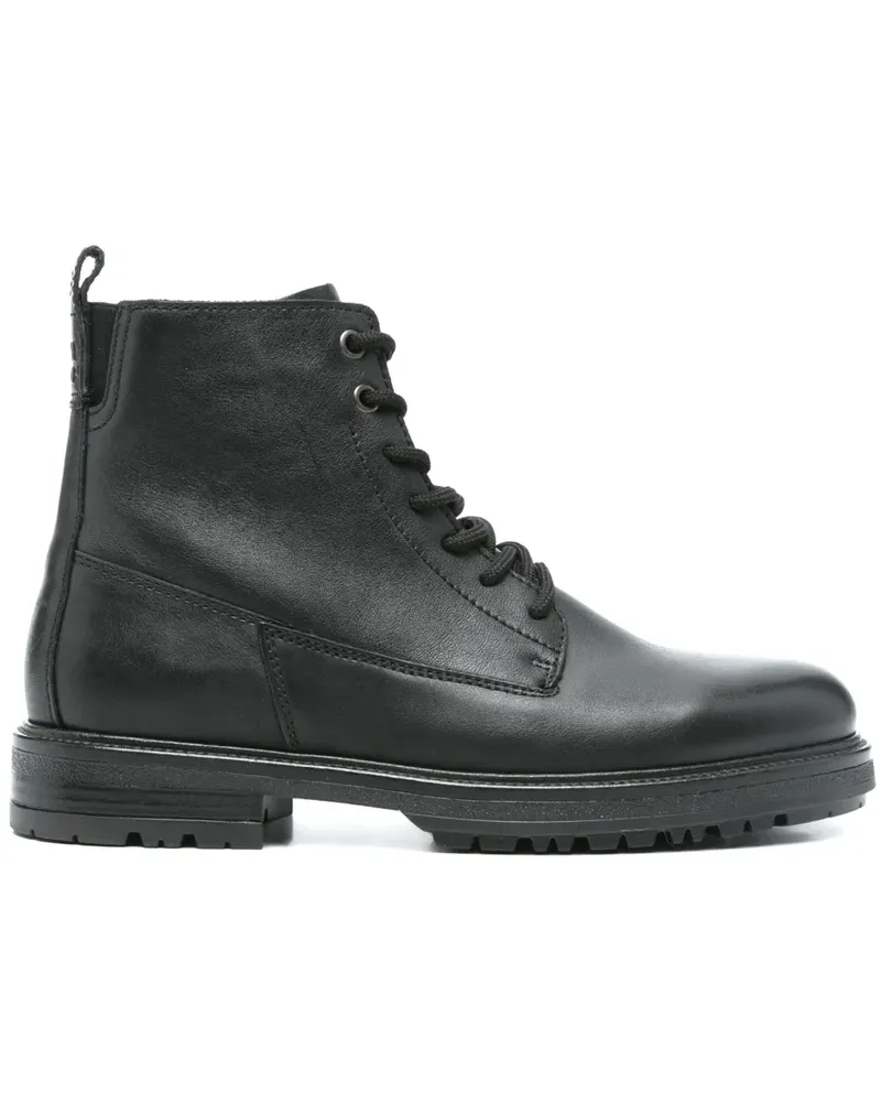 Marc O'Polo Bikerstiefel aus Leder - Schwarz Schwarz