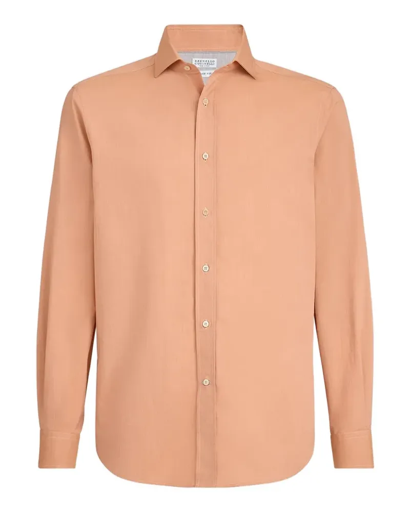Brunello Cucinelli Klassisches Hemd - Orange Orange