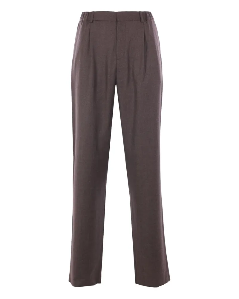 AGNONA elasticated-waistline tailored trousers - Braun Braun
