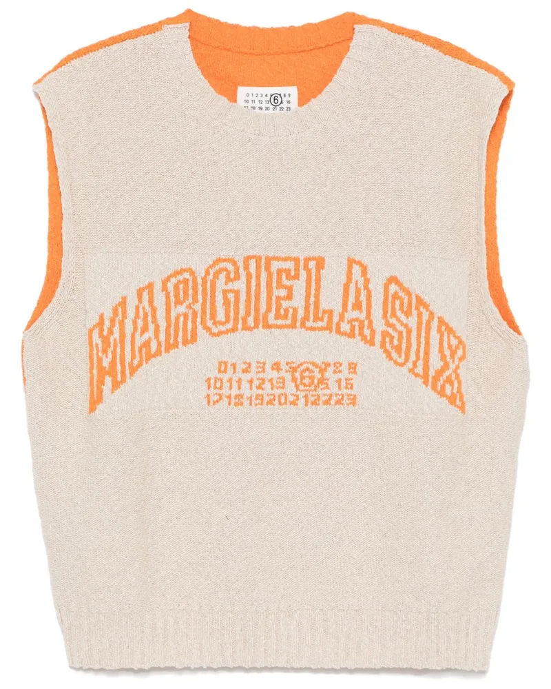 Maison Margiela Pullunder im Patchwork-Look - Orange Orange