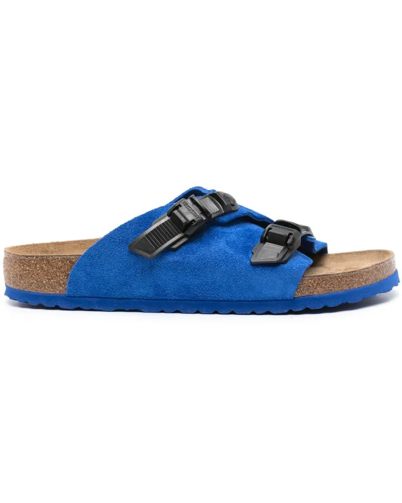 Birkenstock Zurich Tech Pantoletten aus Wildleder - Blau Blau