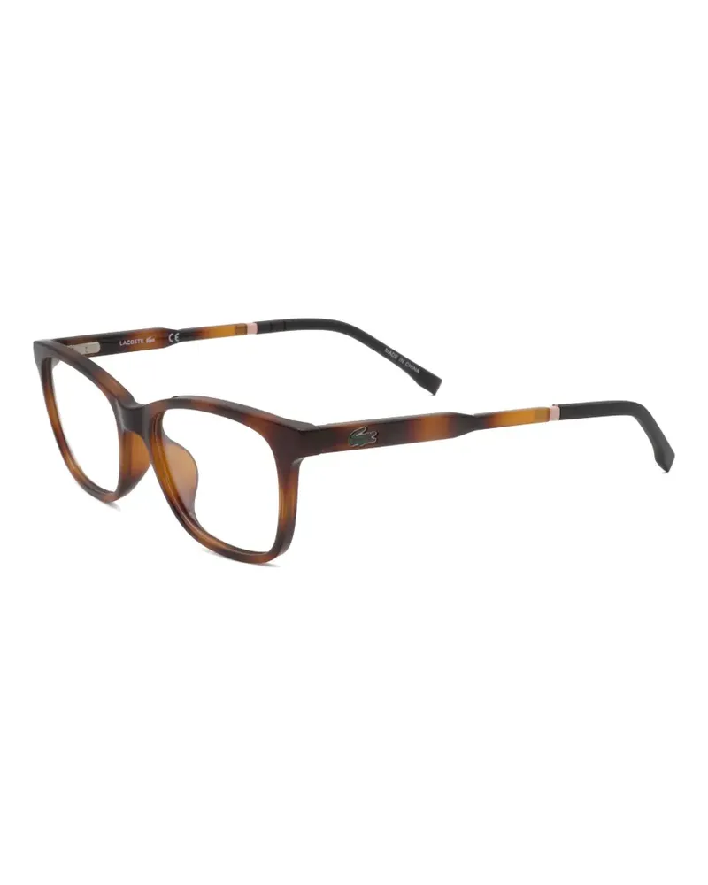 Lacoste Eckige Brille in Schildpattoptik - Braun Braun