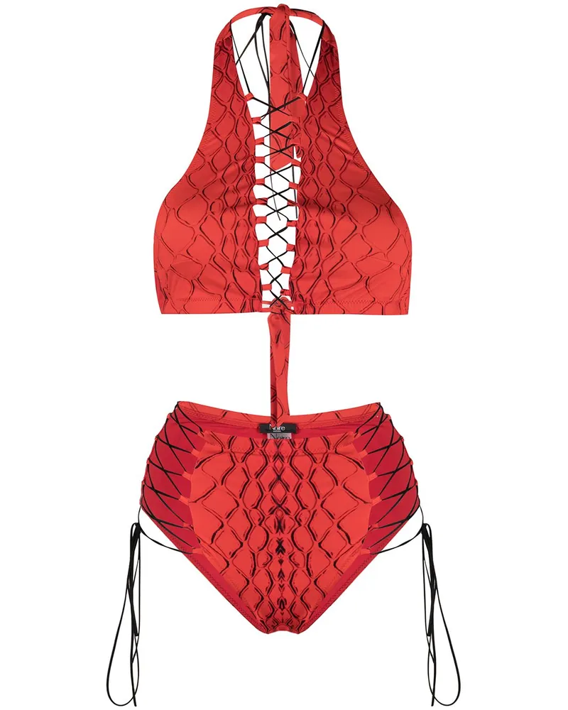 Noire Swimwear Addicted' Bikini mit Print - Rot Rot