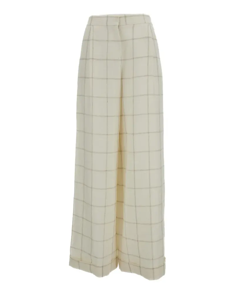 Dušan check trousers - Nude Nude