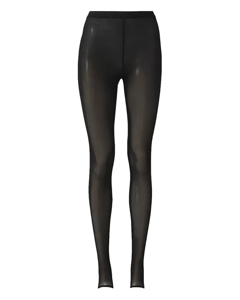 WARDROBE.NYC Semi-transparente Mesh-Leggings - Schwarz Schwarz