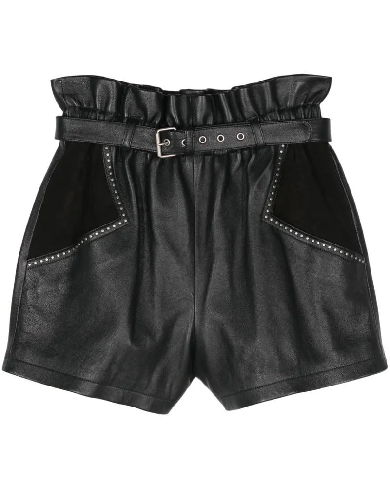 Saint Laurent Shorts mit Nieten - Schwarz Schwarz