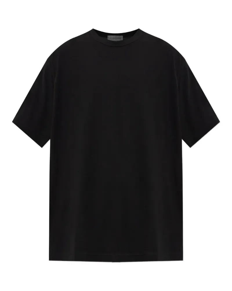 Yohji Yamamoto T-Shirt mit rundem Ausschnitt - Schwarz Schwarz