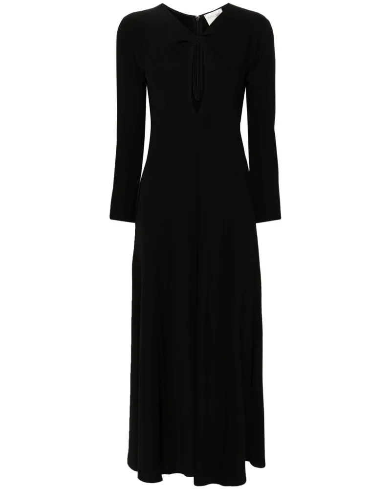 forte_forte Maxikleid mit lockerem Schnitt - Schwarz Schwarz