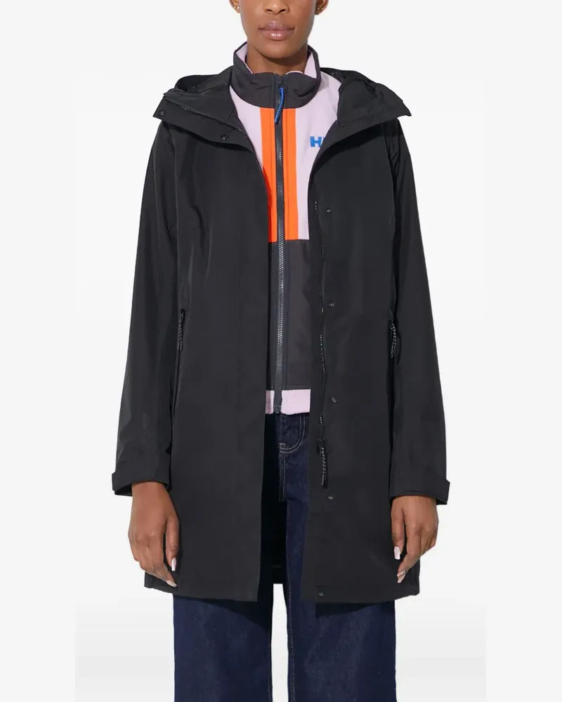 Helly Hansen Voyage Regenmantel mit Kapuze - Schwarz Schwarz