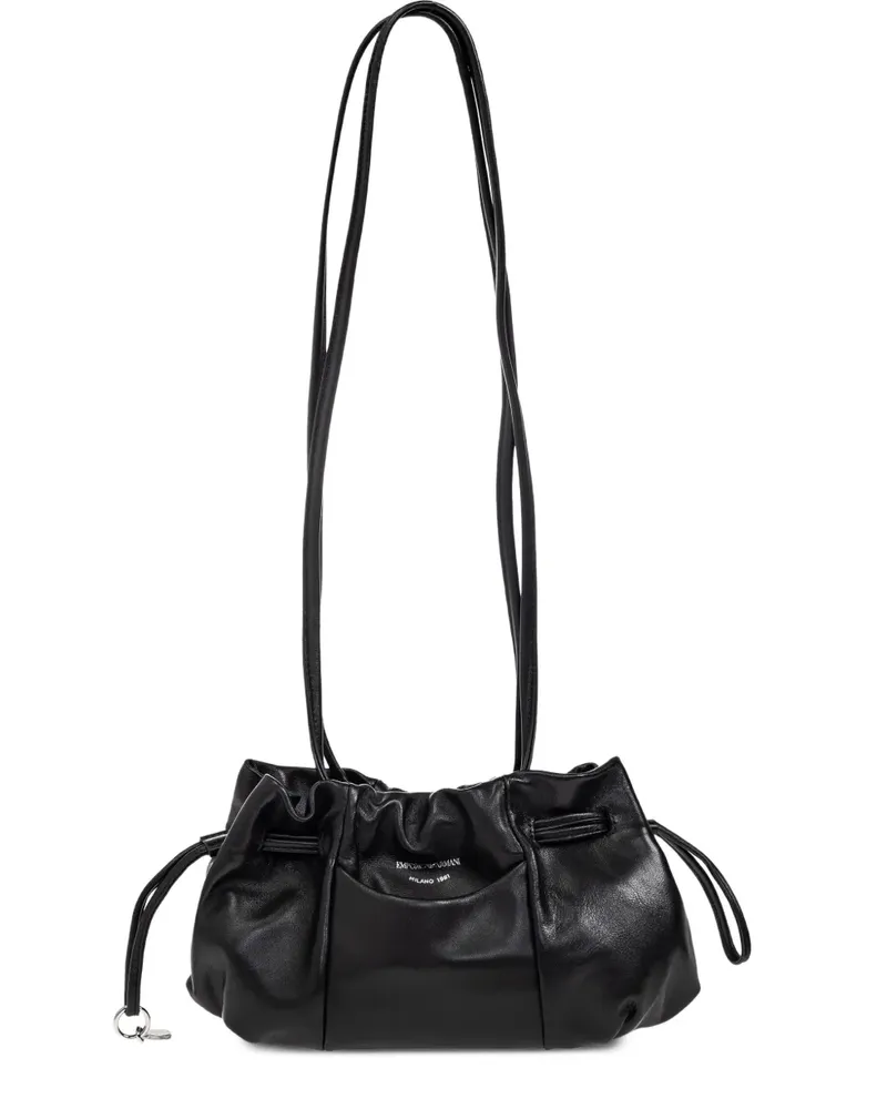Emporio Armani Schultertasche mit Kordelzug - Schwarz Schwarz