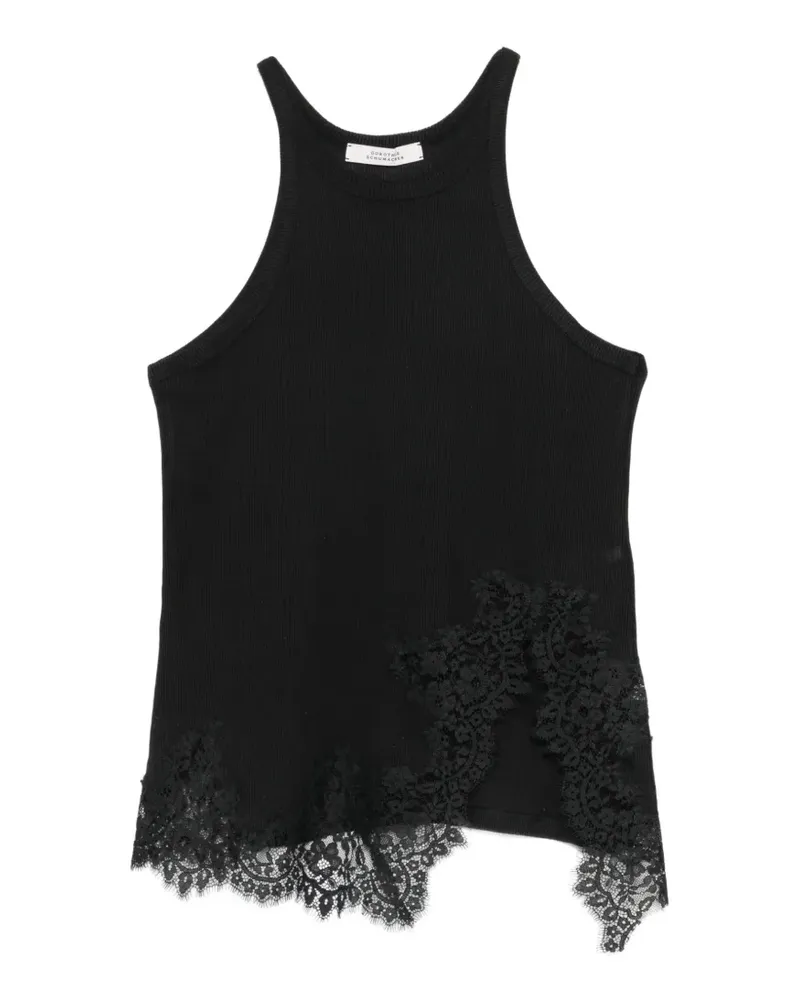 Dorothee Schumacher Top mit Spitzenborte - Schwarz Schwarz