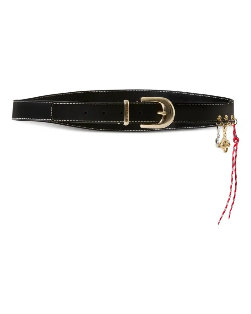Claudie Pierlot Gürtel mit Ösen und Anhängern - Schwarz Schwarz