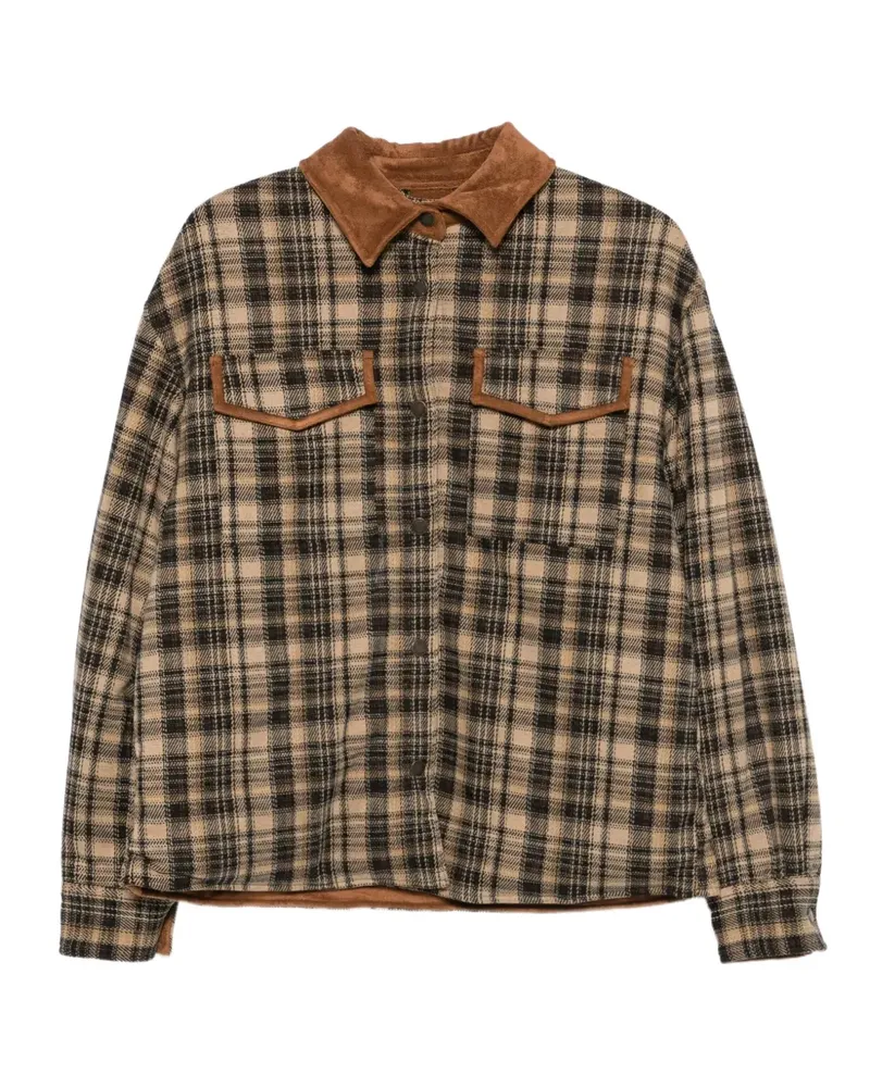 MC2 Saint Barth Barker check-pattern puffer jacket - Nude Nude