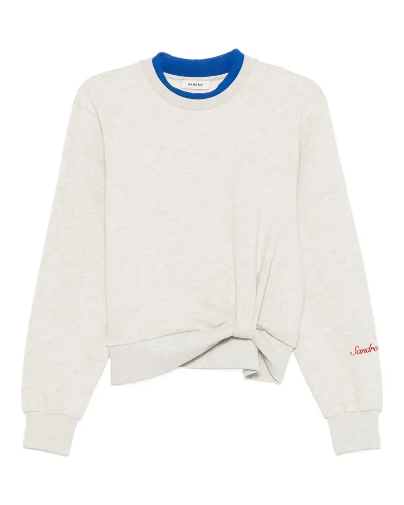 Sandro Mina Sweatshirt mit Twist-Detail - Grau Grau