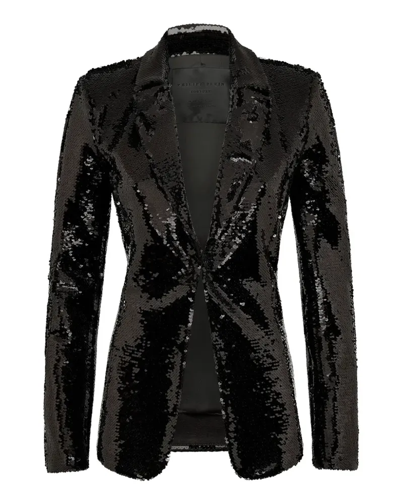 Philipp Plein Blazer mit Pailletten - Schwarz Schwarz