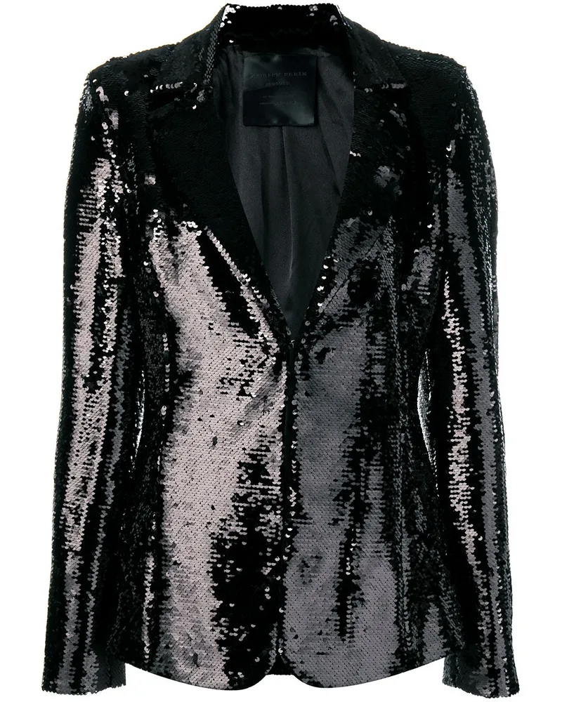 Philipp Plein Blazer mit Pailletten - Schwarz Schwarz