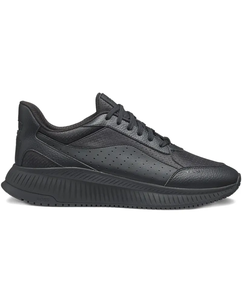 HUGO BOSS Perforierte Sneakers - Schwarz Schwarz