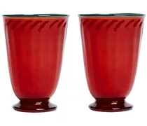 Set aus zwei Rainbow Murano-Gläsern - Rot