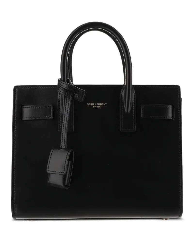 Saint Laurent Nano Sac de Jour Schloss-Tote Bag - Schwarz Schwarz