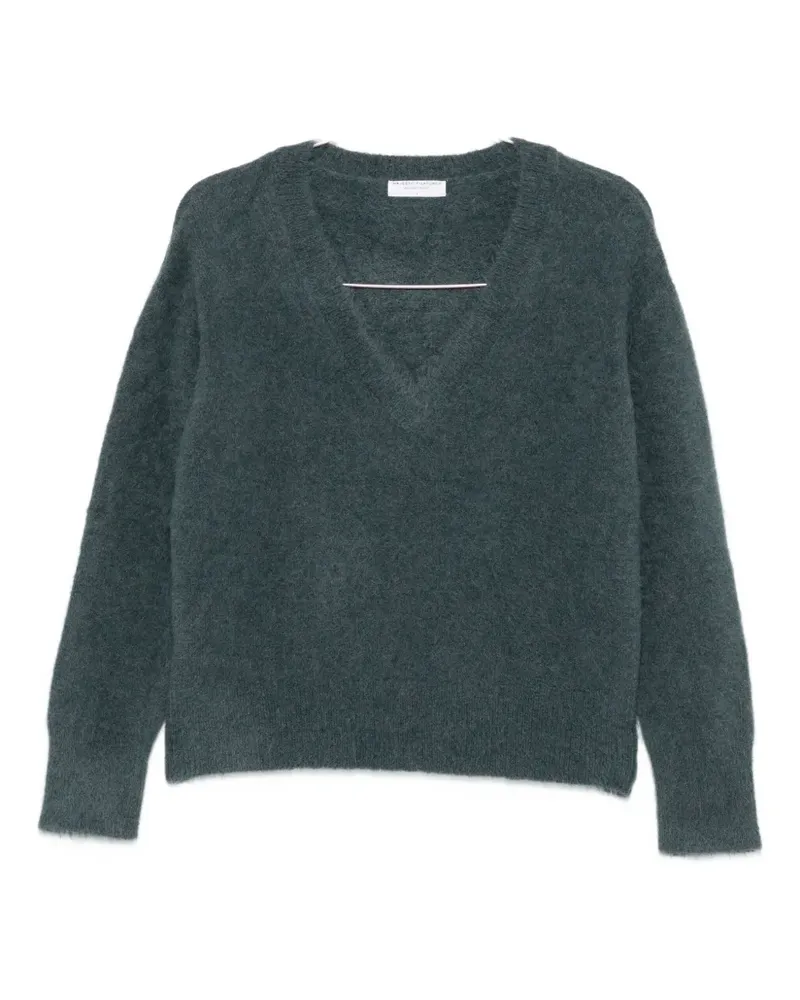 Majestic V-neck long-sleeve sweater - Grün Grün