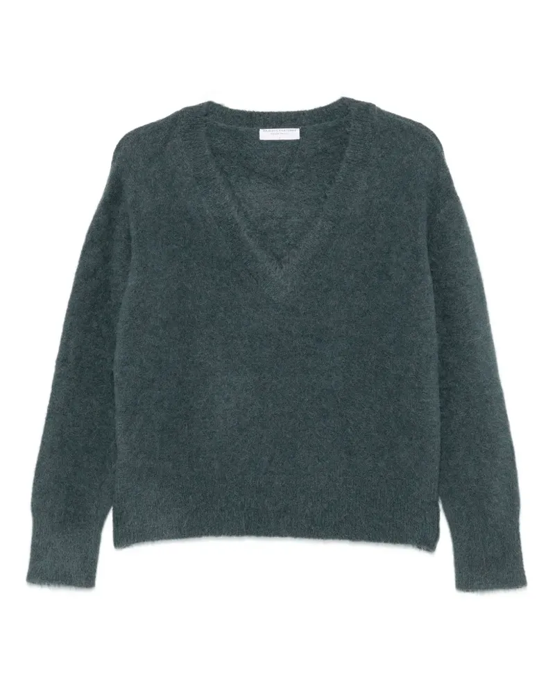 Majestic Pullover mit V-Ausschnitt - Grün Grün