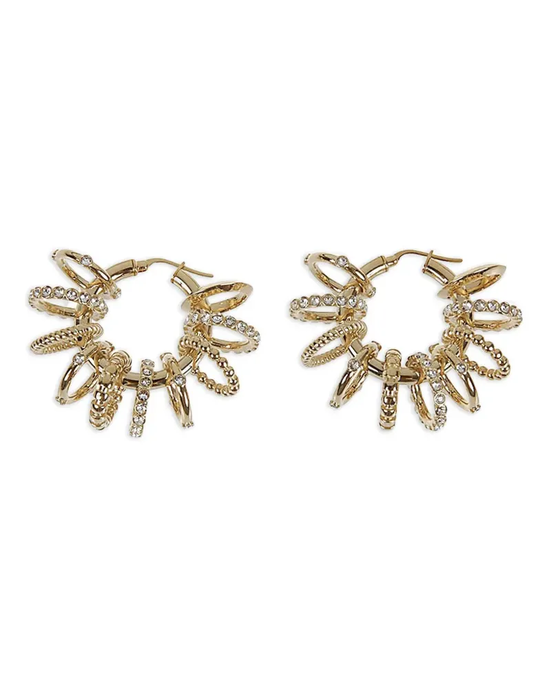Amina Muaddi crystal hoop earrings - Gold Gold