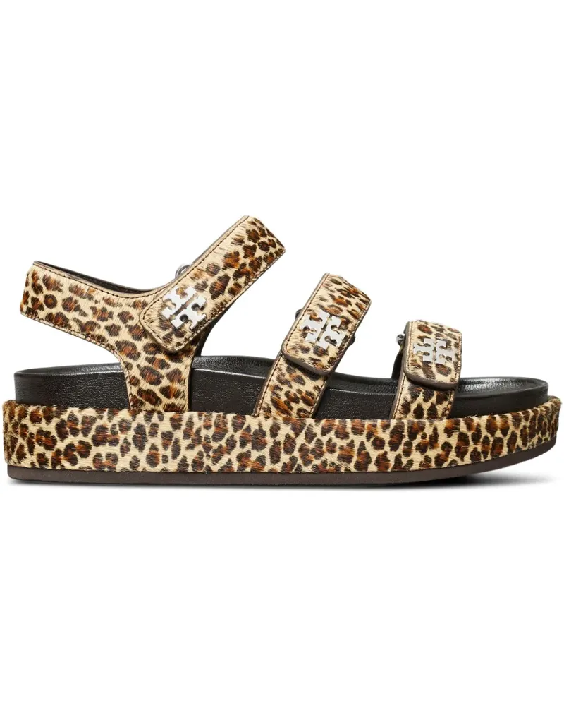 Tory Burch Sandalen mit Leoparden-Print - Nude Nude