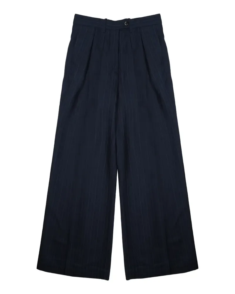 nine:inthe:morning pinstriped pleated trousers - Blau Blau