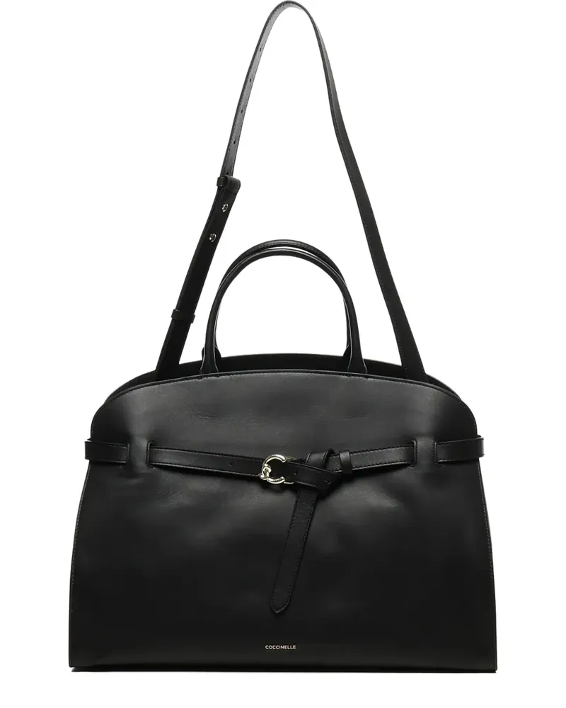 Coccinelle Mittelgroßer Sabine Tote Bag mit Gürtel - Schwarz Schwarz