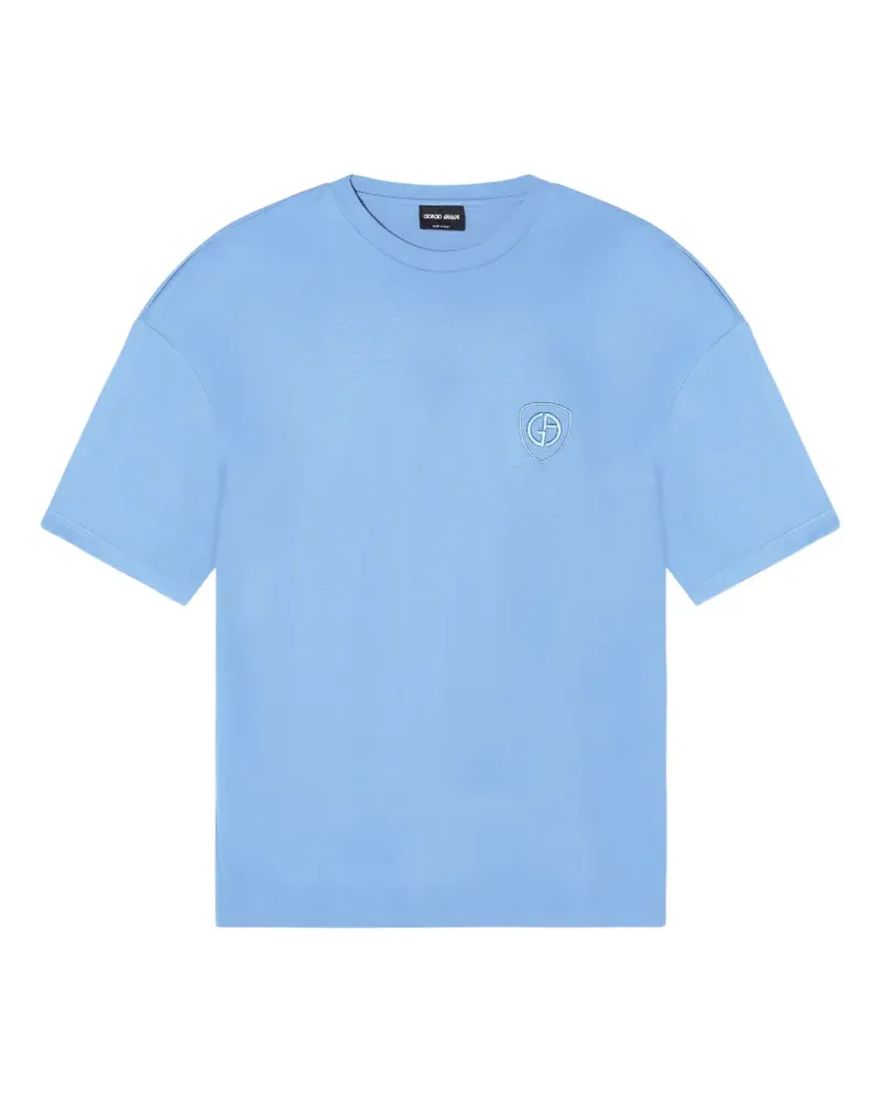 Giorgio Armani T-Shirt mit Emblem - Blau Blau