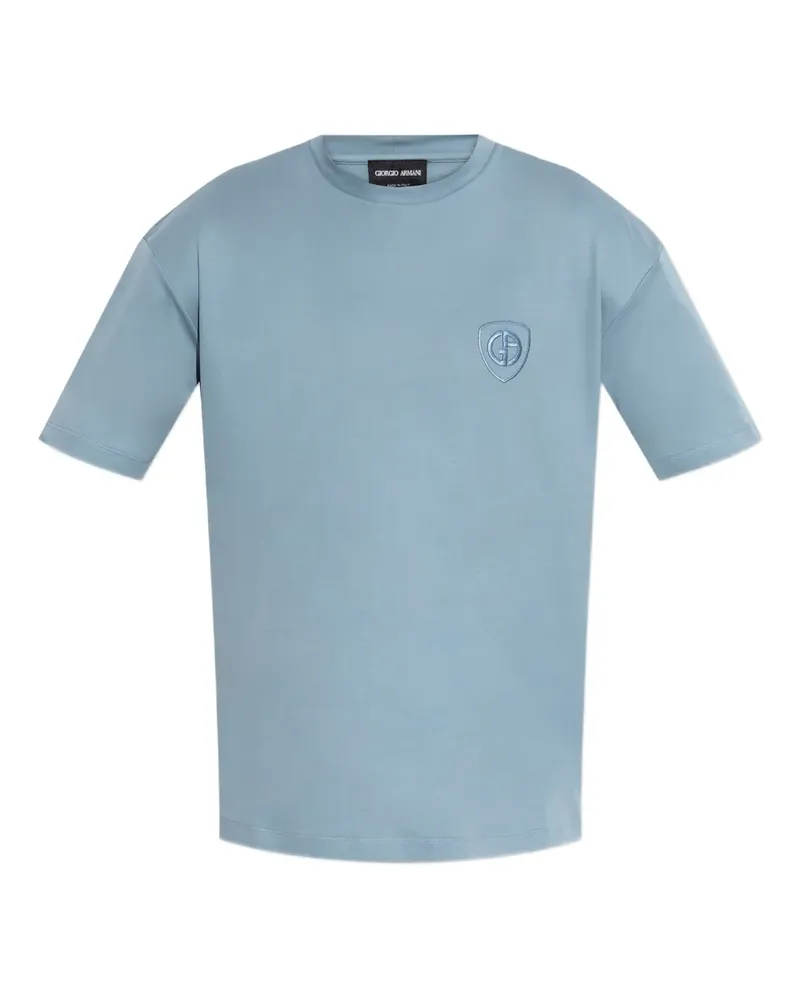 Giorgio Armani emblem T-shirt - Blau Blau